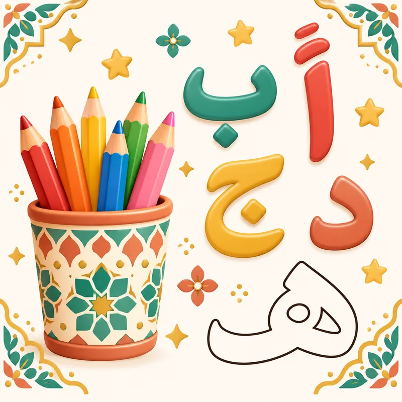 Activités d'arabe facile à imprimer (gratuit) pour enfant