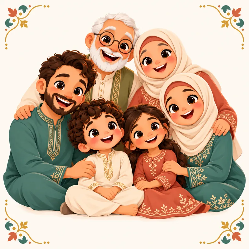 La famille en arabe — vocabulaire gratuit à imprimer