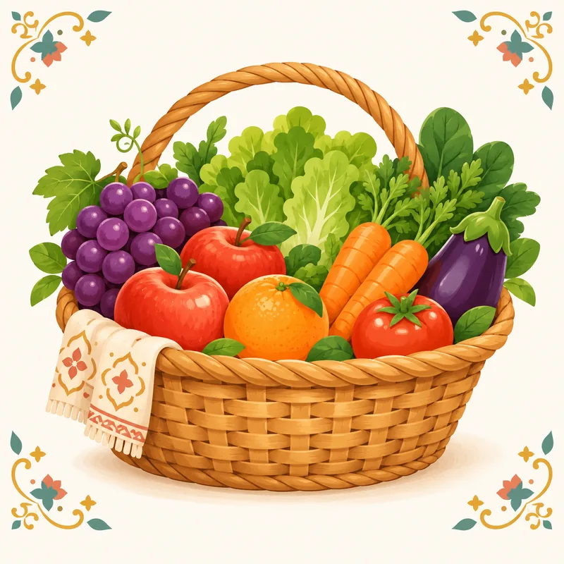 Fruits et légumes en arabe — imagier gratuit à imprimer