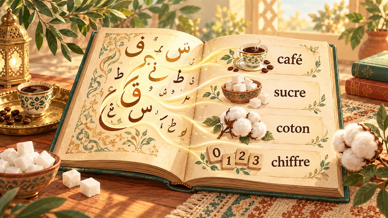 Mots français d'origine arabe : liste + PDF gratuit imprimable
